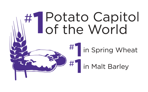 Agriculture epicenter - #1 potato producer, #1 spring wheat, #1 malt barley